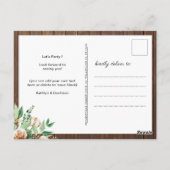 ユーカリ婚約クロウフィッシュ沸騰パーティー招待状 ポストカード (裏面)