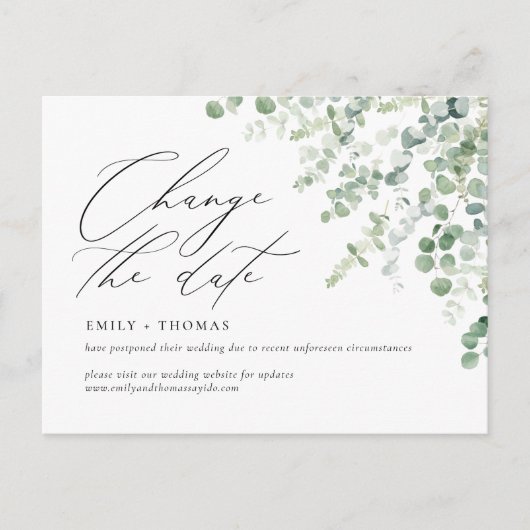 ユーカリ属の水色を変更する ポストカード (正面)