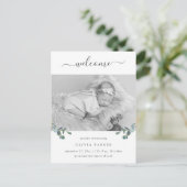 ユーカリ山 |写真の誕生のお知らせ ポストカード (スタンド正面)