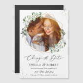 ユーカリ幾何写真日付磁石の変更 (正面/裏面)