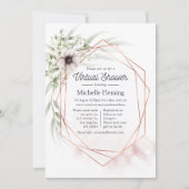 ユーカリ幾何学仮想ベビーシャワー 招待状 (正面)