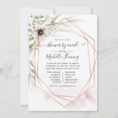 ユーカリ幾何学模様ベビーシャワーバイメール 招待状 (正面)