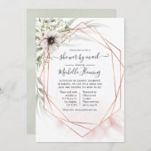 ユーカリ幾何学模様ベビーシャワーバイメール 招待状 (正面/裏面)