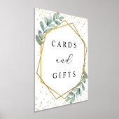 ユーカリ幾何学的ウェディングカード&ギフト実在 箔ポスター (レイダウン)