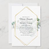 ユーカリ幾何学的バーチャルブライダルまたはベビーシャワー 招待状 (正面)