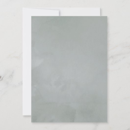 ユーカリ幾何学的バーチャルブライダルまたはベビーシャワー 招待状 (裏面)