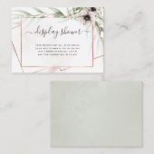 ユーカリ幾何学的ベビーシャワー表示シャワー エンクロージャーカード (正面/裏面)