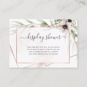 ユーカリ幾何学的ベビーシャワー表示シャワー エンクロージャーカード (正面)