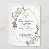 ユーカリ幾何学看護学校卒業 招待状 (正面)