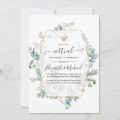 ユーカリ幾何学結婚仮想 招待状 (正面)