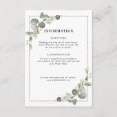 ユーカリ幾何学結婚詳細カード エンクロージャーカード (正面)