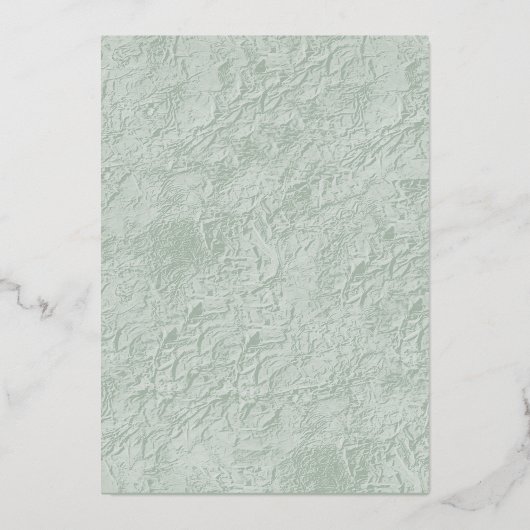 ユーカリ幾何結婚のリハーサル実在ディナー 箔招待状 (裏面)