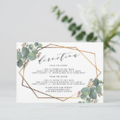 ユーカリ幾何結婚フレームの詳細 招待状 (スタンド正面)