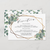 ユーカリ幾何結婚フレームの詳細 招待状 (正面/裏面)