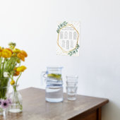 ユーカリ幾何結婚座席表実在 箔ポスター (レイダウン (キッチン))