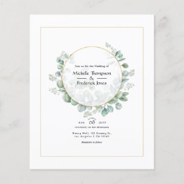 ユーカリ幾何金ゴールド結婚ズ チラシ