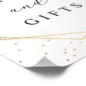 ユーカリ幾何金箔結婚のサイン ポスター (角)