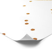 ユーカリ幾何金箔結婚の台座 ポスター (角)