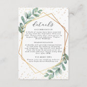 ユーカリ幾何金結婚箔 エンクロージャーカード (正面)