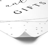 ユーカリ幾何銀結婚箔のサイン ポスター (角)