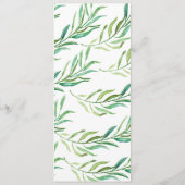 ユーカリ庭園の結婚式メニューカード メニュー (裏面)