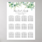 ユーカリ庭園の結婚式12表座席図 ポスター (正面)