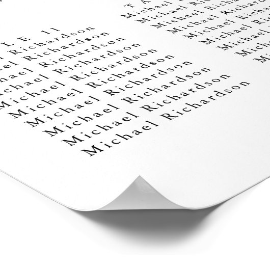 ユーカリ庭園の結婚式15表座席図 ポスター (角)