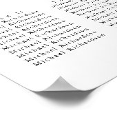 ユーカリ庭園の結婚式15表座席図 ポスター (角)