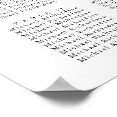 ユーカリ庭園の結婚式16表座席表 ポスター (角)