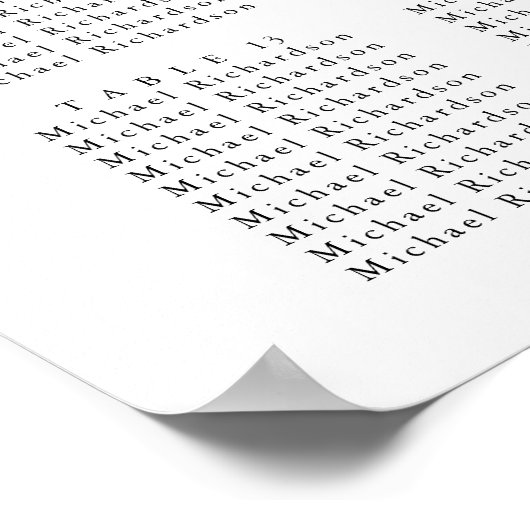 ユーカリ庭園の結婚式16表座席表 ポスター (角)