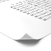 ユーカリ庭園の結婚式20表座席図 ポスター (角)