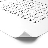 ユーカリ庭園の結婚式9表座席表 ポスター (角)