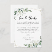 ユーカリ式結婚式レセプションテーブル サンキューカード (正面/裏面)