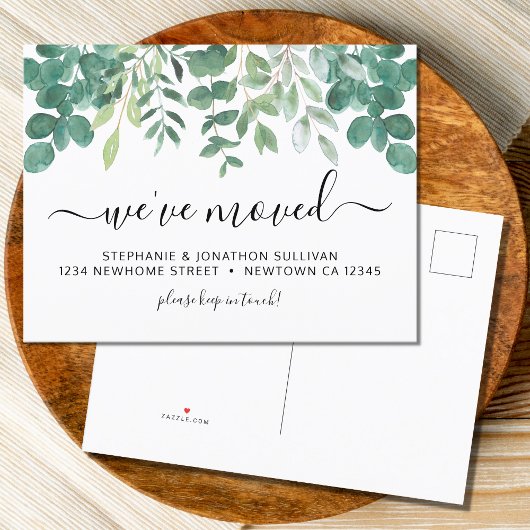 ユーカリ引っ越しました発表葉書 案内ポストカード