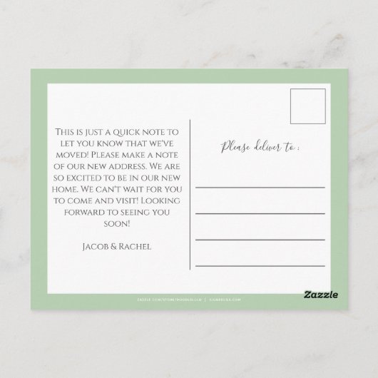 ユーカリ引っ越しました移動発表 ポストカード (裏面)