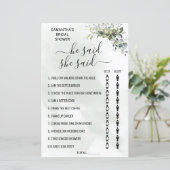 ユーカリ彼は彼女はシャワー二カ国語ゲームを言った (スタンド正面)