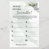 ユーカリ彼女がバイリンガルゲームをシャワーした場所 (裏面)