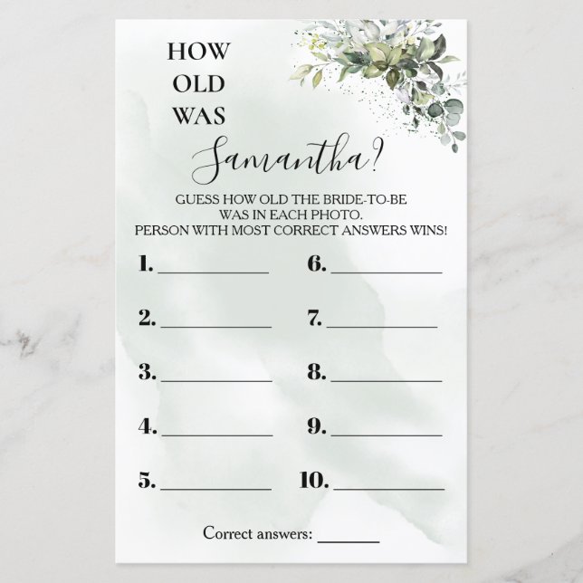 ユーカリ彼女はバイリンガルのゲームをシャワーを浴びた (正面)