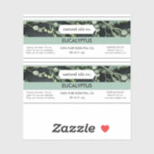 ユーカリ必須油フレグランスボトルラベル シール (シート)