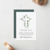 ユーカリ悔やみや弔慰葬儀サンキューカード ノートカード (正面/裏面インサイチュ)