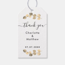 ユーカリ感謝してい金ゴールド結婚ズ ギフトタグ