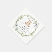 ユーカリ我々は赤ちゃんシャワーを真摯に待つことができる スタンダードカクテルナプキン (角)