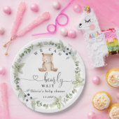 ユーカリ我々は赤ちゃんシャワーを真摯に待つことができる ペーパープレート (パーティー)