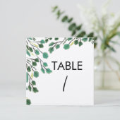 ユーカリ手引きリーフテーブルカード 招待状 (スタンド正面)