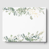 ユーカリ手書きスクリプトブライダルシャワー ゲストブック (裏面)