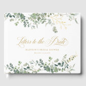 ユーカリ手書きスクリプトブライダルシャワー ゲストブック (正面)