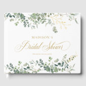 ユーカリ手書きスクリプトブライダルシャワー ゲストブック (正面)