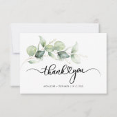 ユーカリ手錠結婚サンキューカード (正面)