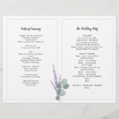 ユーカリ折り畳み結婚式 プログラム感じ紙 (裏面)