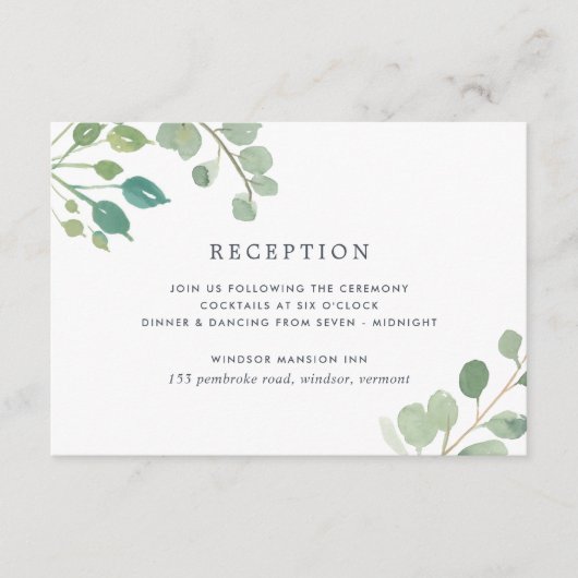 ユーカリ披露宴エンクロージャカード エンクロージャーカード (正面)